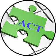 puzzle piece with the word act