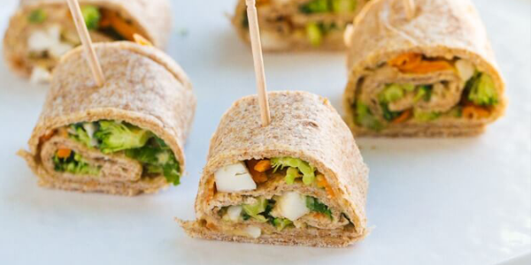 Chicken whole wheat tortilla wraps