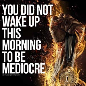 you did not wake up this morning to be mediocre