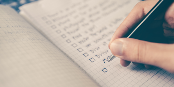 checklist on graph paper